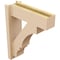 Ekena Millwork 5 1/2-in W x 16-in D x 20-in H Balboa Block Rough Cedar Woodgrain TimberThane Outlooker, Primed Tan OUTUR055X16X20BOA44RCPR - alternate 3